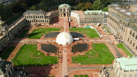 View from the Zwinger drone Stock Footage 170269463
