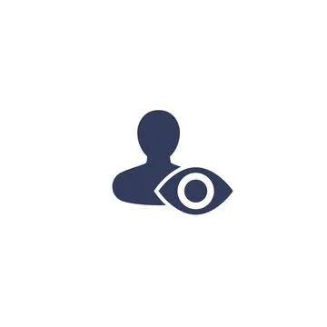 Viewer, spectator icon Stock Illustration