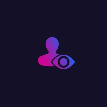 Viewer, spectator vector icon Stock Illustration