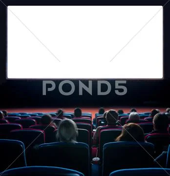 Viewers at movie theater Stock Photos