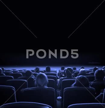 Viewers at movie theater Stock Photos
