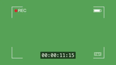 Viewfinder Frame Overlay Camera Recording with Timestamp Video stock 196239732