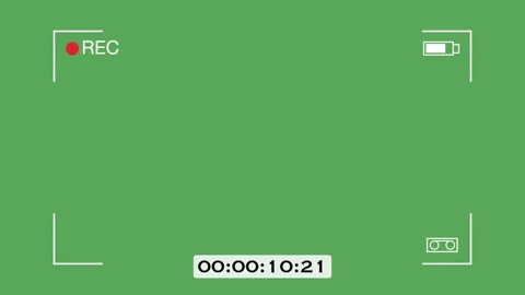 Viewfinder Frame Overlay Camera Recording , TimeStamp Code Stock Footage 196239734