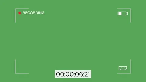 Viewfinder Frame Overlay Camera Recording Stock Footage 196239736