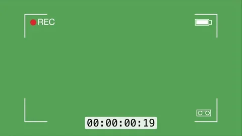 Viewfinder Frame Overlay Camera Recording Stock Footage 196239738
