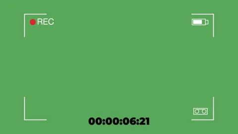 Viewfinder Frame Overlay Camera Recording Stock Footage 196239739