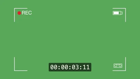 Viewfinder Frame Overlay Camera Recording , Black Time Stamp Stock Footage 196239741