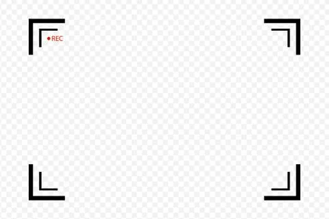 Viewfinder frame of the VCR digital display camera vector frame Illustrazione stock