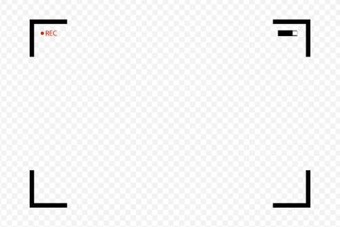 Viewfinder frame of the VCR digital display camera vector frame Stock Illustration