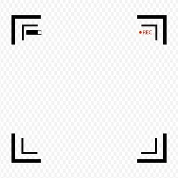 Viewfinder frame of the VCR digital display camera vector frame Illustrazione stock