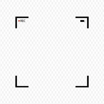 Viewfinder frame of the VCR digital display camera vector frame Stock Illustration