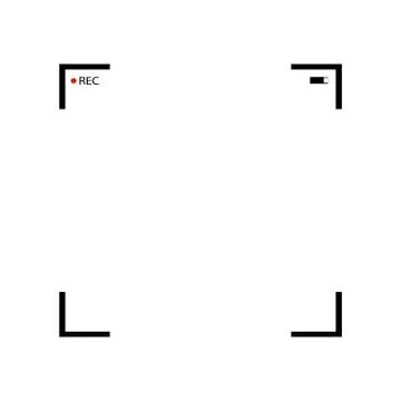 Viewfinder frame of the VCR digital display camera vector frame Stock Illustration