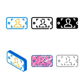 Viewfinder pack for photographing on document color icon vector Stock Illustration