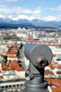 Viewfinder telescope Stock Photos