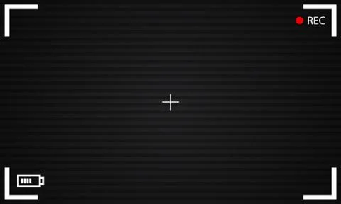 Viewfinder vector icon. Black empty camera screen Stock Illustration