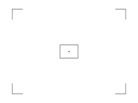 Viewfinder vector template frame with focus for camera. Vector white background. Stock Illustration