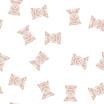 Viewing angle camera glyph vector seamless pattern Stock Illustration