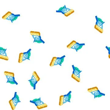 Viewing angle camera isometric icon seamless pattern 스톡 일러스트