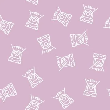 Viewing angle camera line vector seamless pattern Stock Illustration