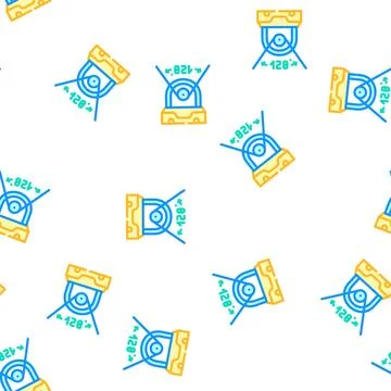 Viewing angle camera vector seamless pattern Stock Illustration