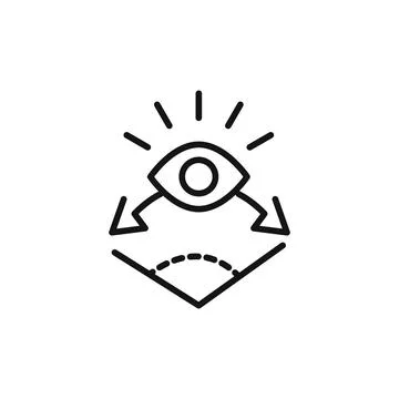 Viewing angle icon logo sign vector outline Stock Illustration