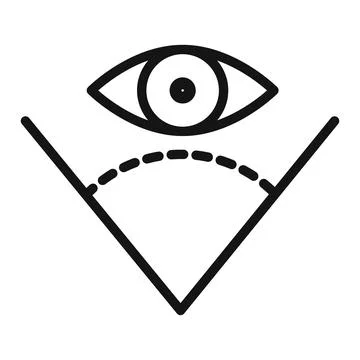 Viewing angle icon mark in filled style Stock Illustration