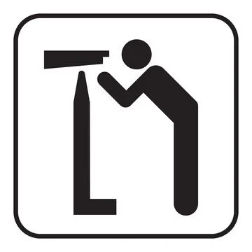 Viewing area map symbol, national park pictogram Stock Illustration