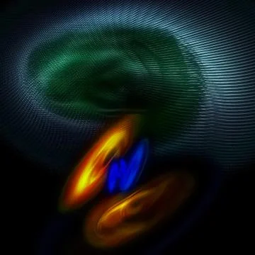 Viewing blobs through a screen Stockillustratie