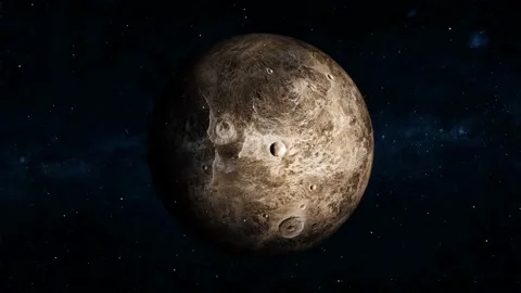 Viewing Ceres fictional 3d planet on space Vidéo 220892052
