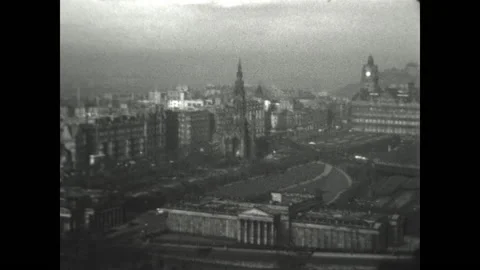 Viewing Edinburgh 1934 Stock Footage 196180359