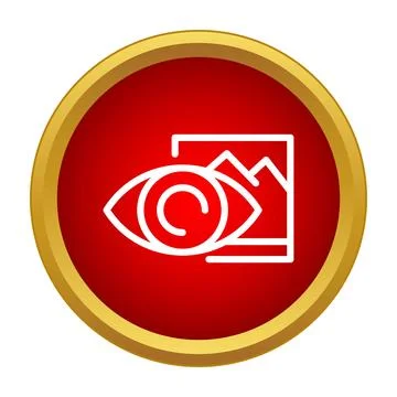 Viewing image icon showing visual content concept Stock Illustration
