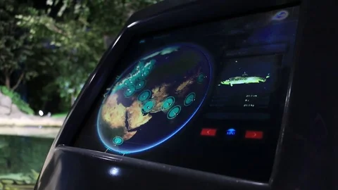 Viewing the map of fish habitat 스톡 동영상 84209525