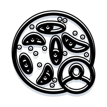 Viewing microscopic organisms through a laboratory device Stock Illustration