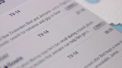 Viewing movies on a tablet computer. (1) Stock-Footage 3211412