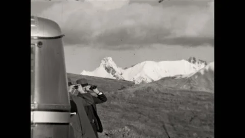 Viewing Mt. McKinley 1937 Stock Footage 201553219
