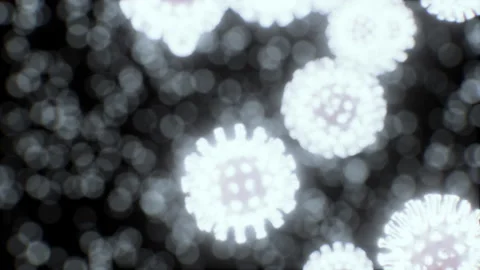 Viewing the navirus under a digital microscope Stock Footage 235813148