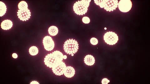 Viewing the navirus under a digital microscope Illustrazione stock