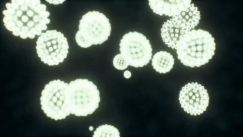 Viewing the navirus under a digital microscope Illustrazione stock