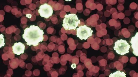 Viewing the navirus under a digital microscope Illustrazione stock