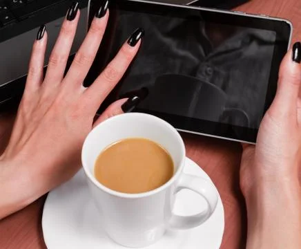 Viewing news Stock Photos