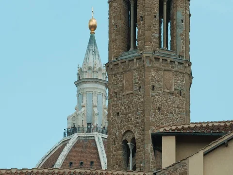 Viewing platform of the cathedral in Florence Stock Footage 75440175