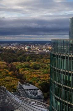 The viewing platform at Potsdamer Platz Stock Photos