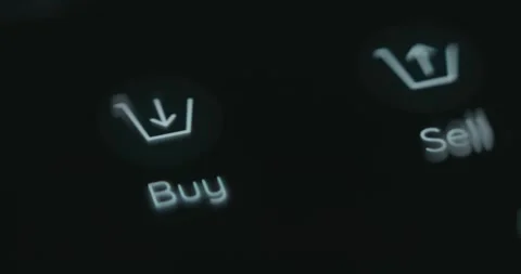Viewing the price of Bitcoin and tapping the Buy button Stock Footage 314455186