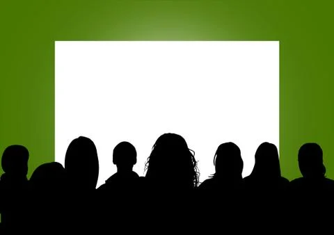 Viewing screen Stock Illustration