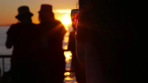 Viewing The Sunset Stock Footage 64217150