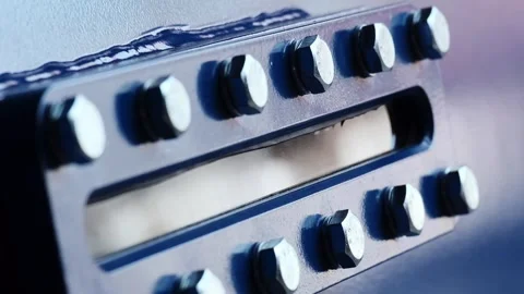 Viewing window and many bolts Stock Footage 259304478