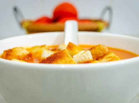 Viewo of Tomato Soup Fotos Stock