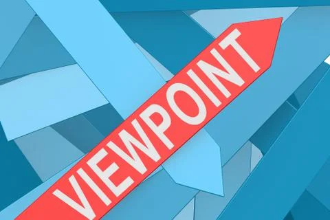 Viewpoint arrow pointing upward Stock Illustration