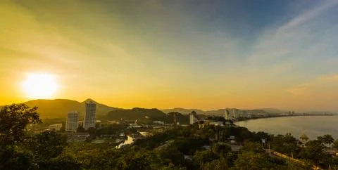 Viewpoint of beach thailand Stock Photos