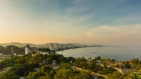 Viewpoint of beach thailand Stock Photos